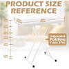 Foldable Plastic Table, Adjustable Height Rectangular or Square Dining Table for Indoor, Outdoor, Camping, Picnic & Party Events - 4 of 4