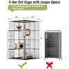 Sandinrayli Metal Indoor Cat House Cat Cage Playpen, Black - 3 of 4