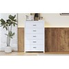 NicBex 5 Drawers Nightstand,Bedside Table with Black Metal Handles,Modern Side Table for Bedroom - 2 of 4