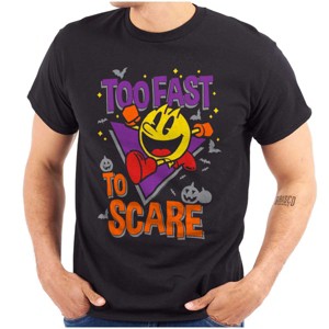 PACMAN Halloween Too Fast To Scare Graphic T Shirt Men or Women Brisco Brands - 1 of 4