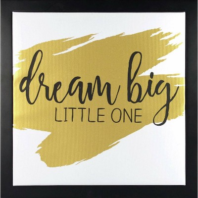 RoomMates Framed Wall Poster Prints Dream Big Little One - Gold
