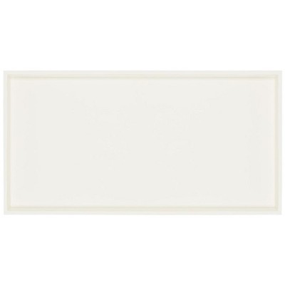 Urban Transitional 42'' Rectangular White Wood Coffee Table with Tray