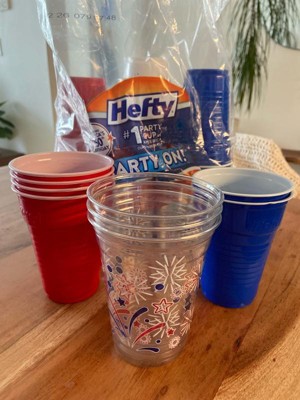 Hefty Party On! Variety Pack Disposable Cups with Print - Red/White/Blue -  16 fl oz/76ct : Target