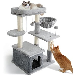 rabbitgoo Cat Tree for Indoor Cats, 33" Cat Tower Condo Climbing Stable Stand with Toys , Multi-Level Pet Activity Center - 1 of 1