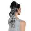 Unique Bargains Women's Nature Long Hair Ponytail Wig Clip 19.69inch Black Gray 1 Pc - 2 of 4
