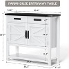 35.4 in Farmhouse Console Table with 2 Storage Drawers and 2-Door Cabinet,Entryway Table with Storage Shelf,for Kitchen, Hallway, Living Room - 3 of 4