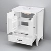 60" Double Sink Bathroom Vanity, Bathroom Cabinet with Ceramic Basins,Adjustable Shelves,Freestanding Vanity - 4 of 4