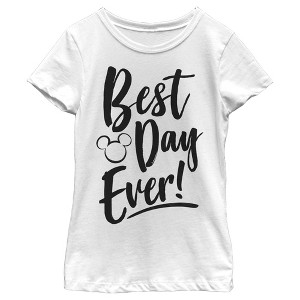 Girl's Disney Mickey Mouse Best Day Ever T-Shirt - 1 of 4