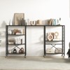 Tangkula 1pc/2pcs 4-Tier Foldable Storage Shelf Collapsible Shelving Unit Display w/ Lockable Wheels Storage Rack w/ Adjustable Shelf Heavy-Duty Storage Organizer - 2 of 4