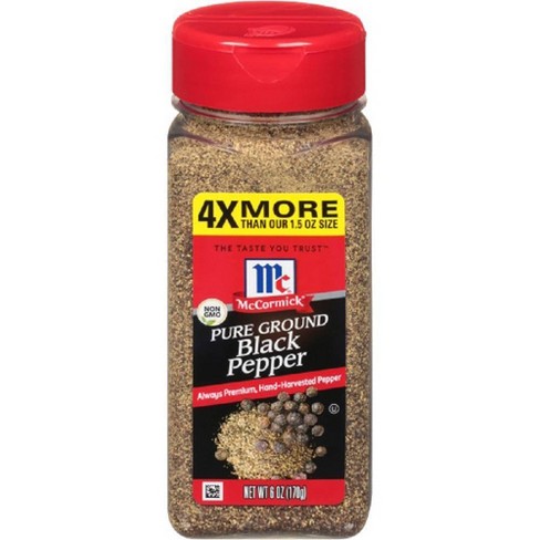 McCormick Black Pepper, Pure Ground - 7.75 oz