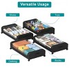 2Packs Under Bed Storage Containers Rolling Clothing Organizer 42L/11Gal Under Bed Drawers with Clear Lid 360¡ã Lockable Rolling Wheels Strap Handles - 4 of 4