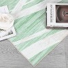 Washable Runner & Area Rug, Modern Wave Distressed Pattern, Non-Slip, Low Pile Carpet for Hallway, Kitchen, Laundry Room - 3 of 4