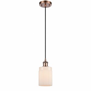 Hadley - 1 Light Cord Hung Mini Pendant In Art Deco Style-8 Inches Tall and 4.5 Inches Wide - 1 of 1