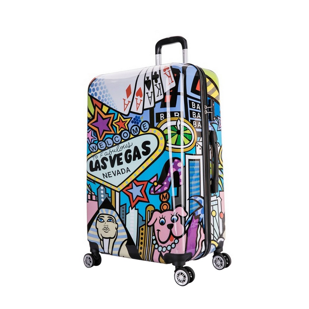 Photos - Luggage InUSA Lightweight Hardside Large Checked Spinner Suitcase - Las Vegas 