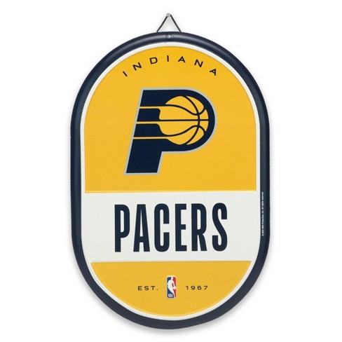 NBA Indiana Pacers Embossed Metal Pill Wall Sign