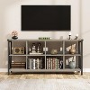 8 Cube Storage Organizer Bookcases, 3 Tier Metal Horizontal Bookcase, 62 Inch Industrial Storage Bookcase for Entryway - 3 of 4