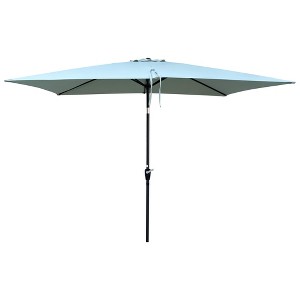 Sapphtopaz 6x9Ft Pool Umbrella Patio Waterproof Umbrella Beach Umbrellas for Sand with Push Button Tilt and Crank for Garden, Pool, Patio - 1 of 4