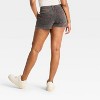 Women's EasyRigid Embroidered Mid-Rise Denim Shorts - Wild Fable™ Black - 2 of 4