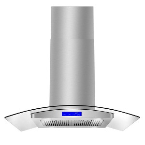 Cosmo COS-668ICS900 36 in. Lumin Collection 380 CFM Ducted Island Range Hood, Soft Touch Controls, LED Lights, Stainless Steel - 1 of 4