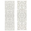 Wood Floral Handmade Intricately Carved Arabesque Wall Decor Set of 2 White - Olivia & May: Coastal Cottage-Style, Vertical Orientation - 2 of 4