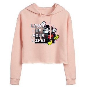 Women's - Disney - Level Up Your Life Cropped Graphic Hoodie - 1 of 3