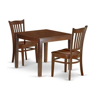 Square Table Set 36 Inch with 2 Chairs - Dining Table for Kitchen, Patio, Balcony - 1 of 4