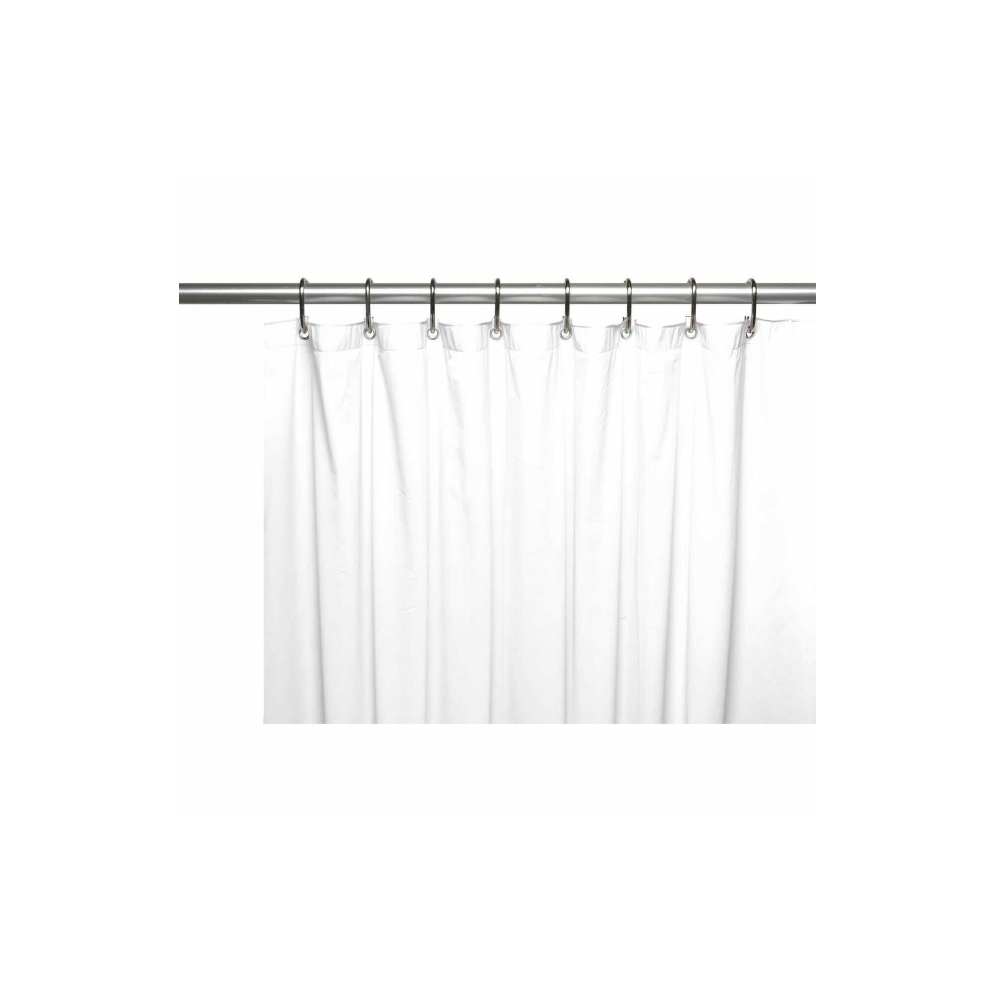 Kate Aurora Hotel Heavy Duty 10 Gauge Vinyl Shower Curtain Liners - White 72" x 84" Extra Long Shower Curtain Liner