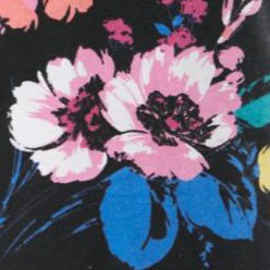 black multi floral