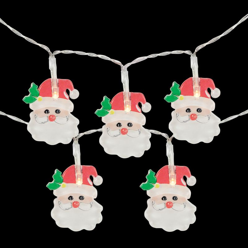Northlight 10-Count LED Santa Claus Micro Christmas Light Set 4.5ft, Clear Wire, 3 of 6