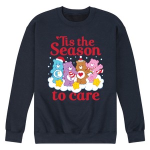 Men's - Care Bears - Christmas Tis The Season To Care Graphic Fleece Sweatshirt - 1 of 4