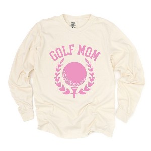 Simply Sage Market Women's Golf Mom Tee Long Sleeve Garment Dyed Tee - 1 of 4