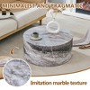 Lyngins Cylindrical Coffee Table, Multi-Functional Sofa Side Table with Fashionable Patterns, Versatile Living Room Table, Accent Table - 4 of 4