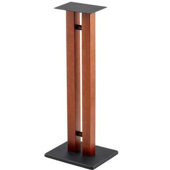 Monolith Speaker Stands - 32 Inch, Cherry (Each), 50lbs Capacity, Adjustable Spikes, Sturdy Construction, Ideal For Home Theater Speakers