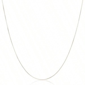 Sterling Silver Thin 0.8mm Box Chain Necklace Yellow Gold or Silver Simple and Fashionable, Suitable for Women's Daily Wear - 1 of 4