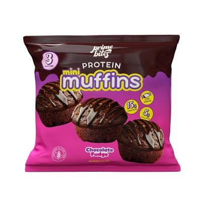Prime Bites Chocolate Fudge Protein Mini Muffins - 15g Protein - 8.48oz/4ct