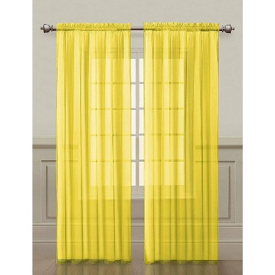 Kate Aurora Living Premium 2 Pack Sheer Voile Window Curtain Panels