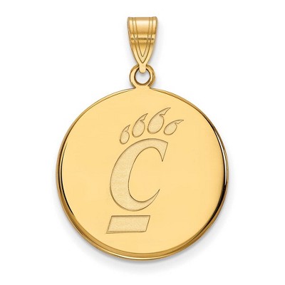 Black Bow Jewelry 10k Yellow Gold Cincinnati Bearcats NCAA Large Pendant