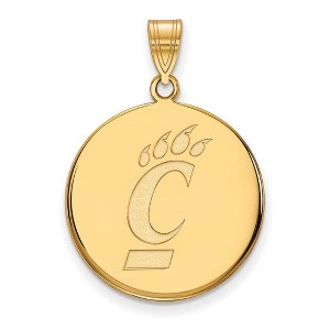 Black Bow Jewelry 10k Yellow Gold Cincinnati Bearcats NCAA Large Pendant - 1 of 3