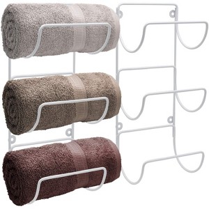 Sorbus wall mounted towel rack for bathroom, spa and more - 1 of 4
