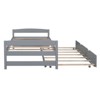 CAVINAS Twin Size Platform Bed Modern Pine Bed Frame with 2 Storage Drawers for Bedroom, No Box Spring Required - 4 of 4