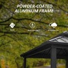 DOMETOUR Grill Gazebo 8'×6', Aluminum BBQ Gazebo with Shelves, Double Roof Hardtop for Patio, Lawn, Deck, Backyard, Garden (Grey) - 4 of 4