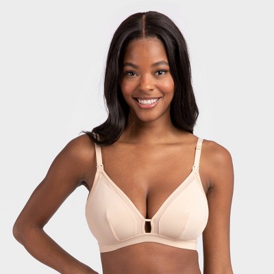 All.You. LIVELY Busty Mesh Trim Maternity Bralette - Toasted Almond Size 1