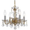 Crystorama Lighting Traditional Crystal 4 - Light Chandelier in  Polished Brass - 2 of 4