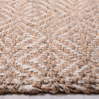 Ivory Natural Fiber 7' x 7' Square Hand-Knotted Rug