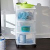 Gracious Living Resin Clear 3 Drawer Storage Chest System with Removable Rolling Casters for Garage, Basement, Utility Room, and Laundry Room, White - 4 of 4