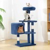 FDW 37 Inch Cat Tree Cat Tower Tall with Scratching Posts Cozy Condo Multi-Level Furniture Activity Center Cat Furniture for Indoor Cats - 2 of 4