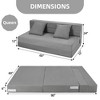 Queen Size Folding Sofa Mattress, Convertible Sofa Bed with Pillow - 2 of 4