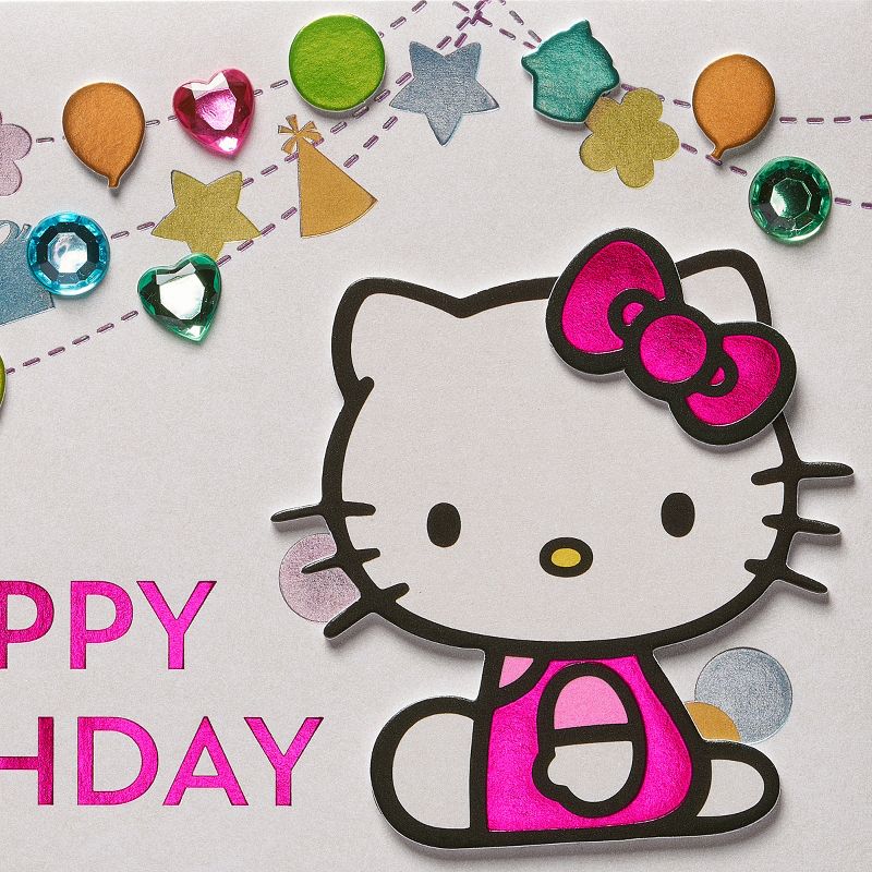 Birthday Card Hello Kitty Confetti - Papyrus, 5 of 7
