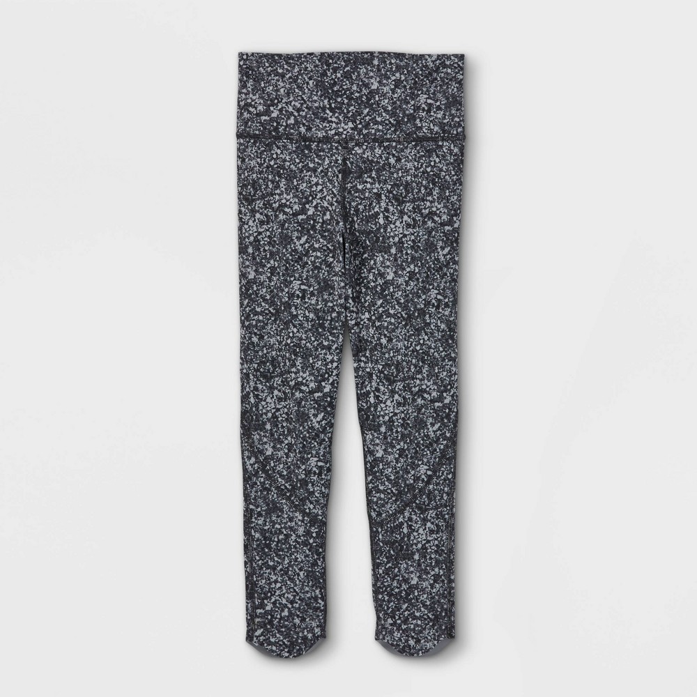 Girls' Performance Cropped Leggings - All in Motion Black L