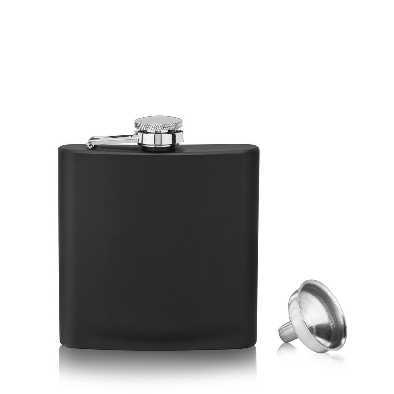 True Stainless Steel Flask  with Funnel, 1 of 7